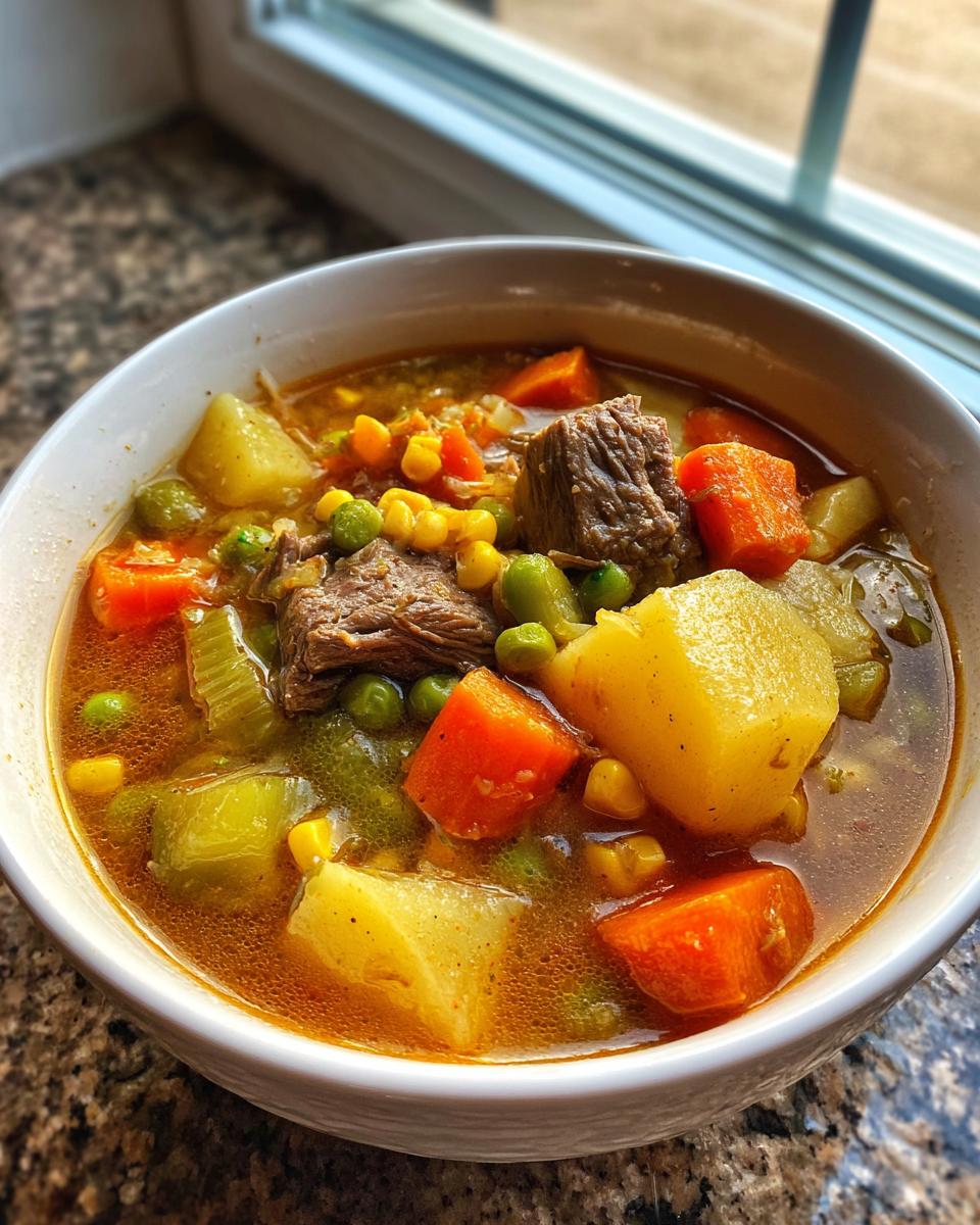 My Mom's Old Fashioned Vegetable Beef Soup - detail 2