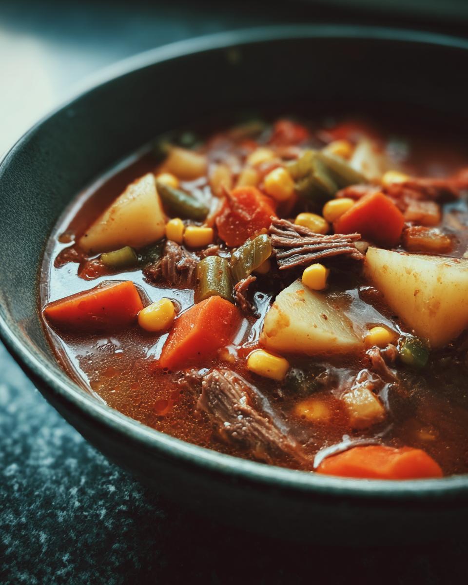 My Mom's Old Fashioned Vegetable Beef Soup - detail 3