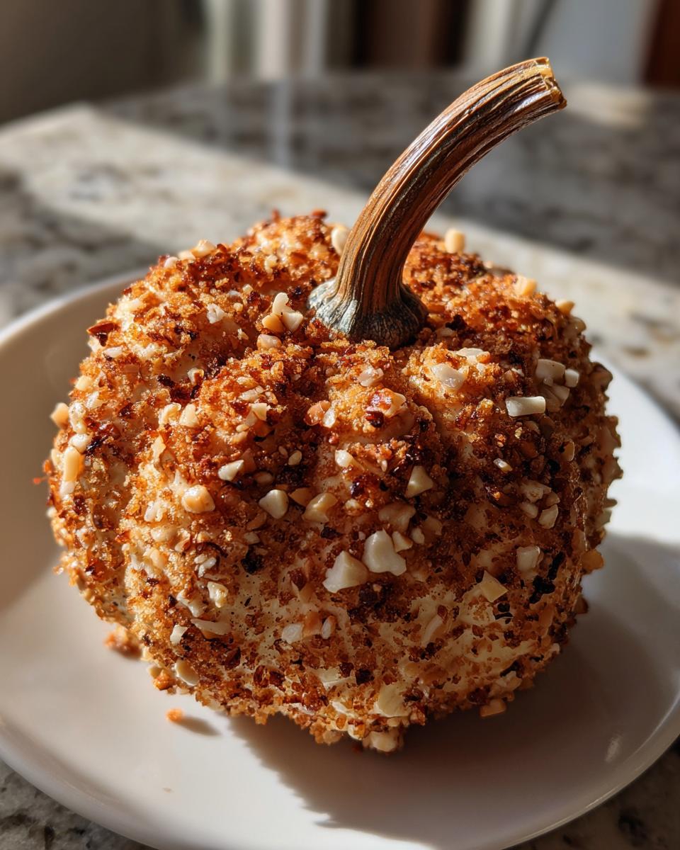 Pumpkin Shaped Cheese Ball - detail 1