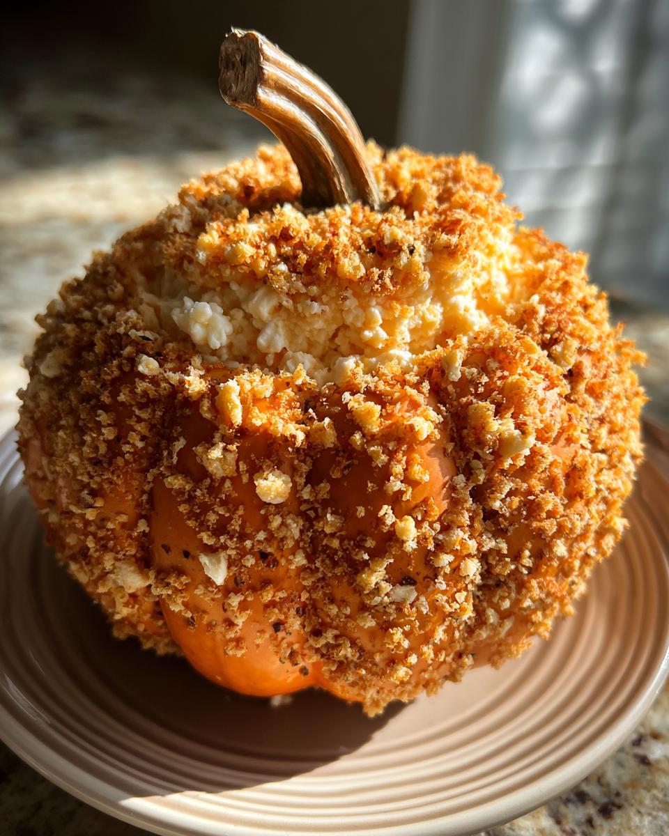 Pumpkin Shaped Cheese Ball - detail 3