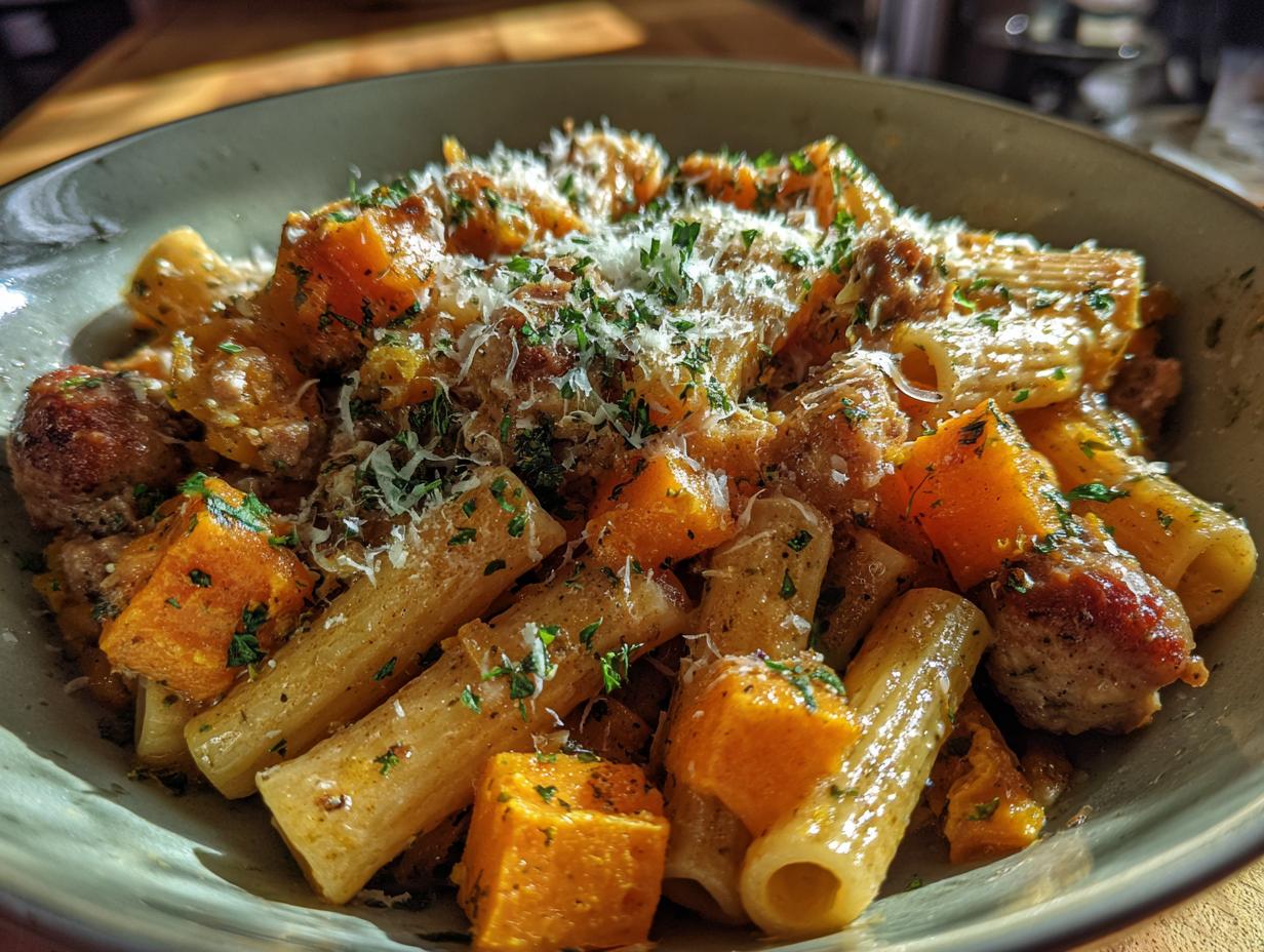 Roasted Butternut Squash & Sausage Pasta - detail 3