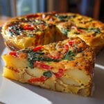 Savor the Flavor: Easy Frittata with Potatoes, Red Peppers, and Spinach Recipe
