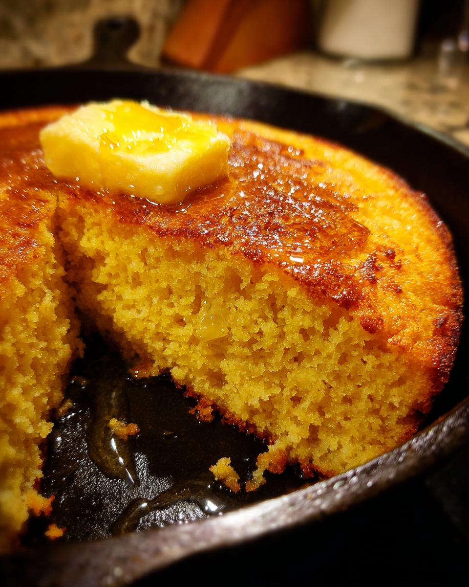 Skillet Cornbread with Honey Butter - detail 1