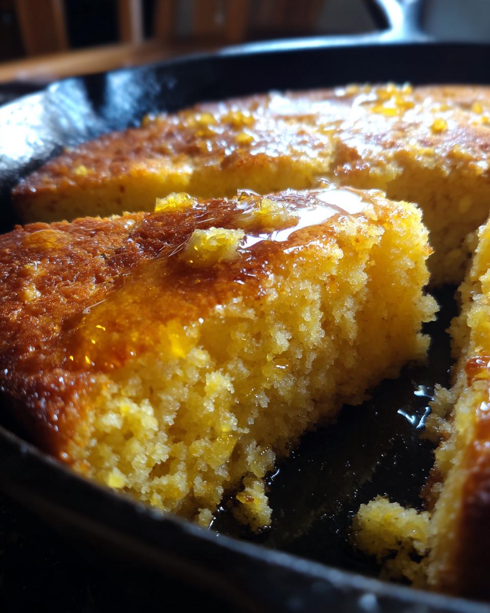 Skillet Cornbread with Honey Butter - detail 2