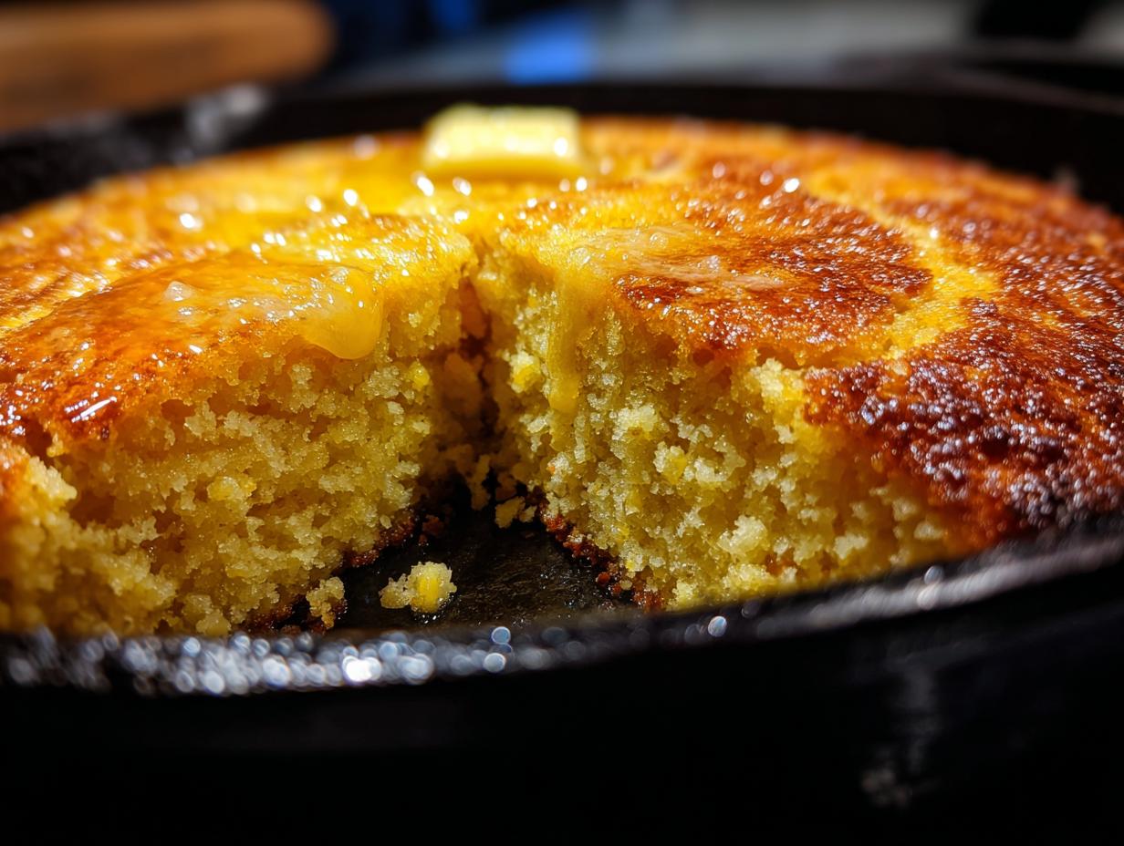 Skillet Cornbread with Honey Butter - detail 3