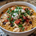 Slow Cooker Creamy Chicken Tortilla Soup | greens &amp