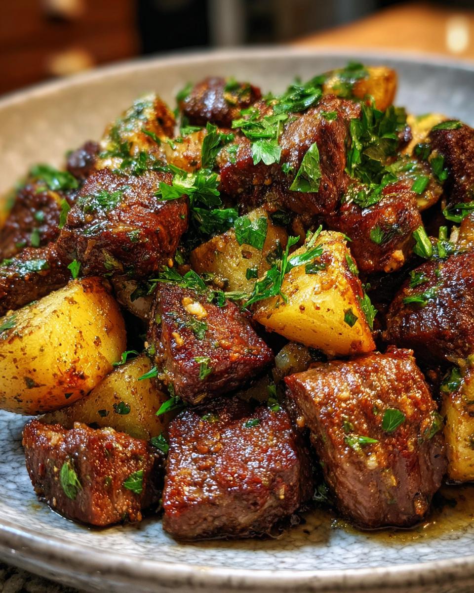 Slow Cooker Garlic Butter Beef Bites with Potatoes - detail 1
