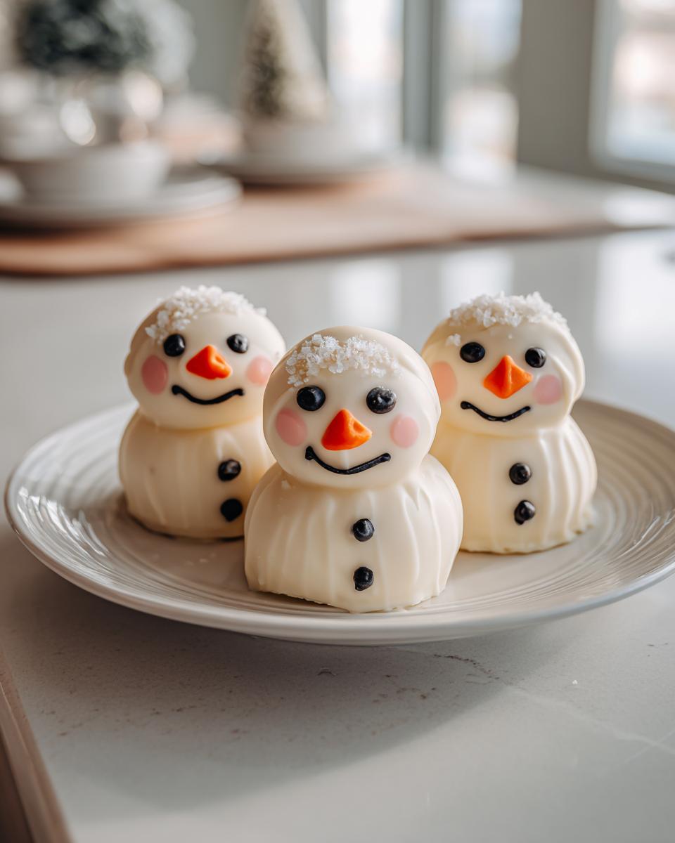 Snowman Oreo Balls - detail 1