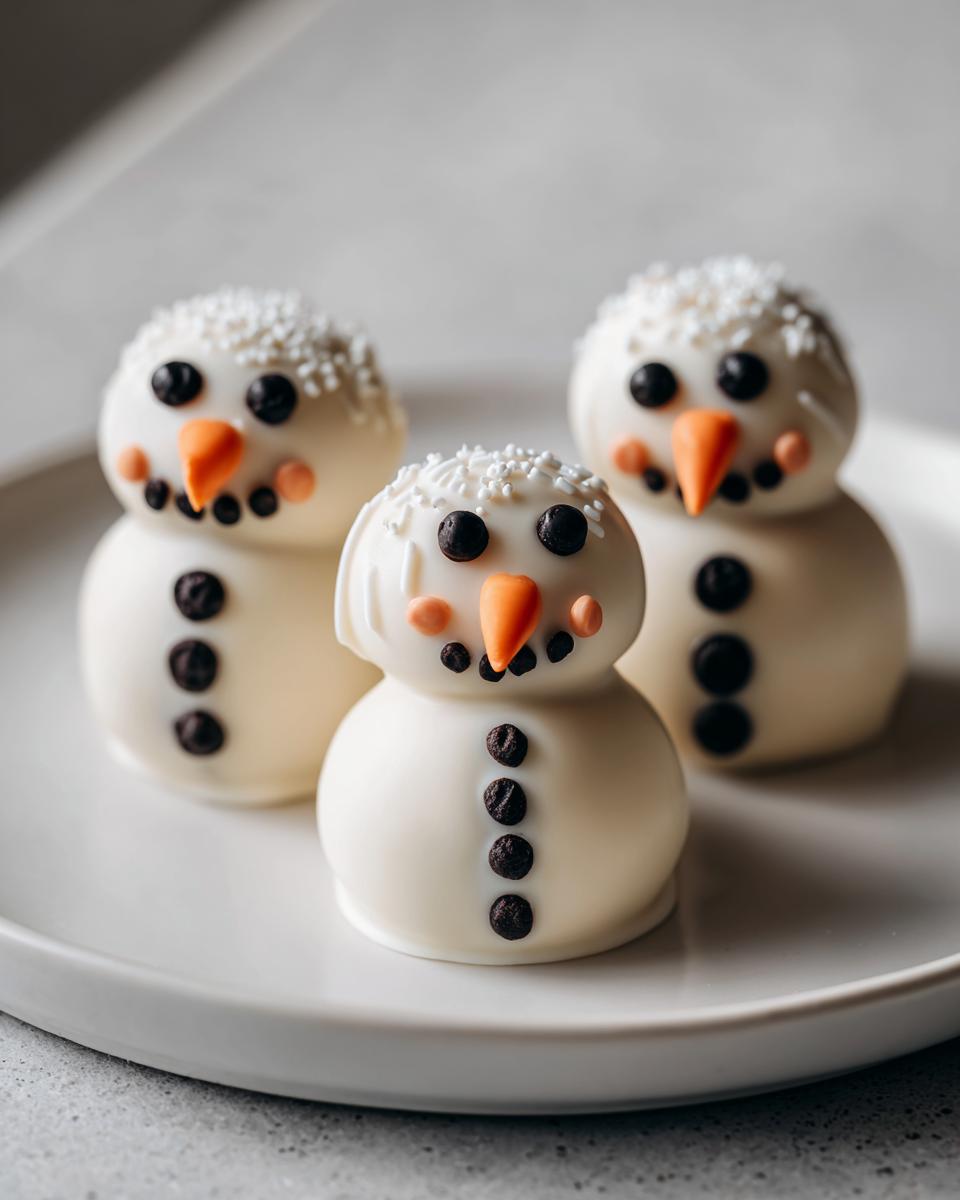 Snowman Oreo Balls - detail 2