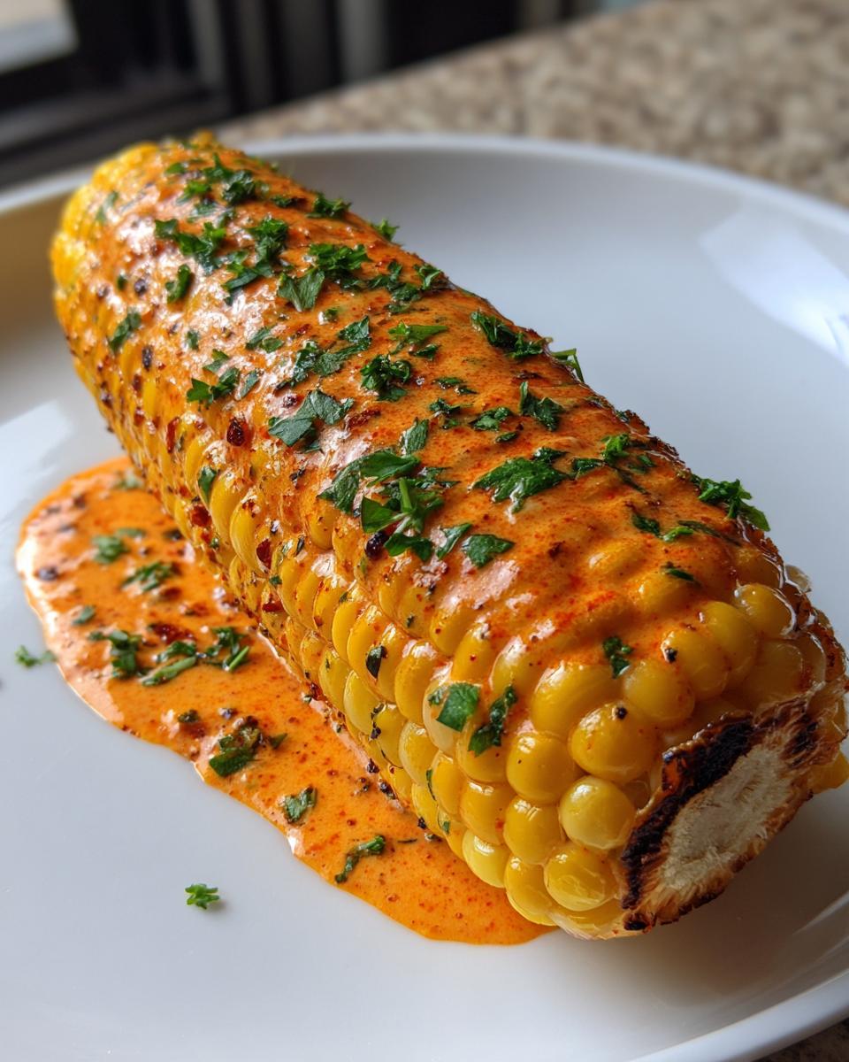 Spicy and Creamy Cajun Corn on the Cob with Zesty Toppings - Mellie Recipes - detail 1