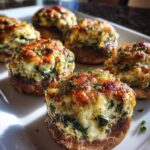 Spinach & Artichoke Stuffed Mushrooms