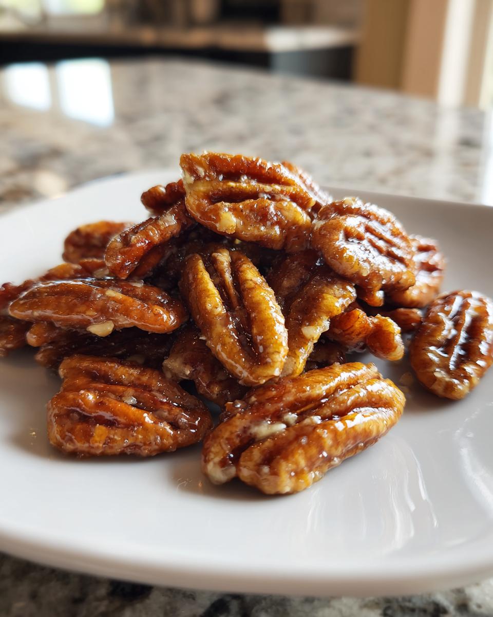Super Easy Candied Pecans - detail 1