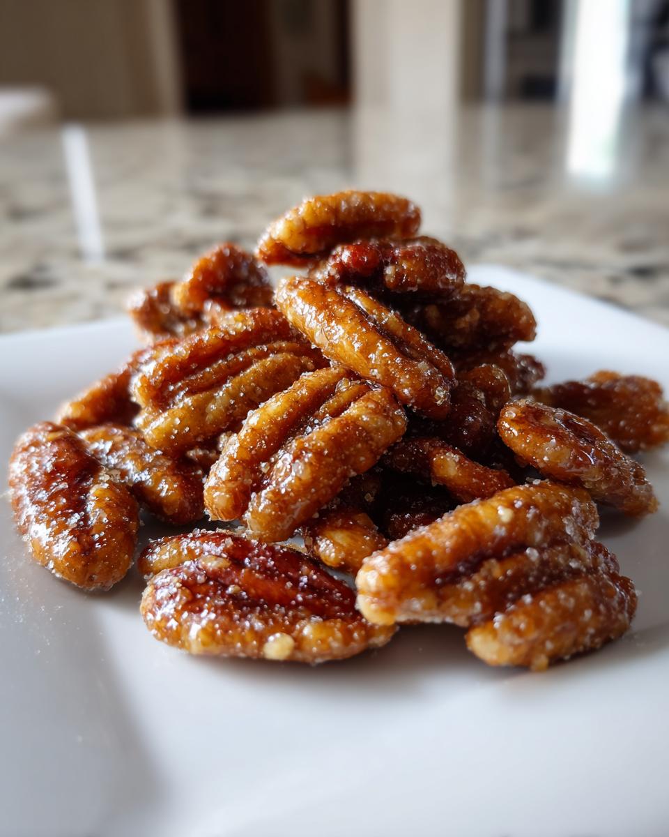 Super Easy Candied Pecans - detail 2