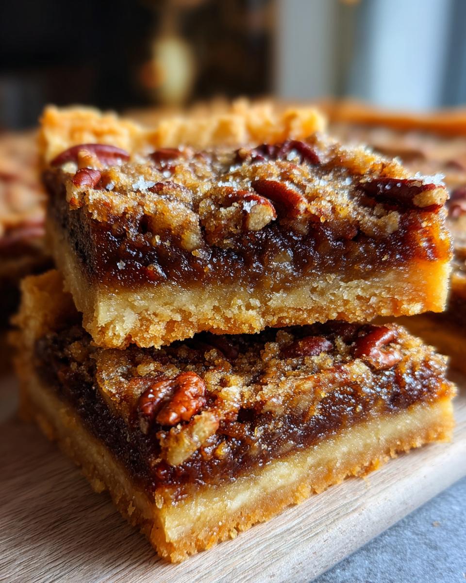 Tasty Pecan Pie Bars With Pie Crust - detail 1
