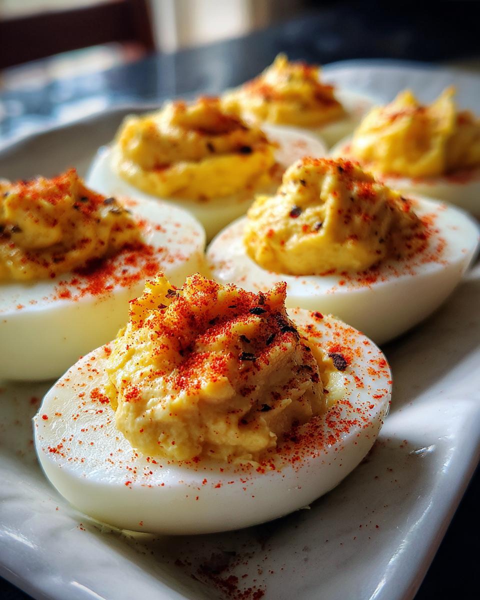 Thanksgiving Appetizer Deviled Eggs - detail 2
