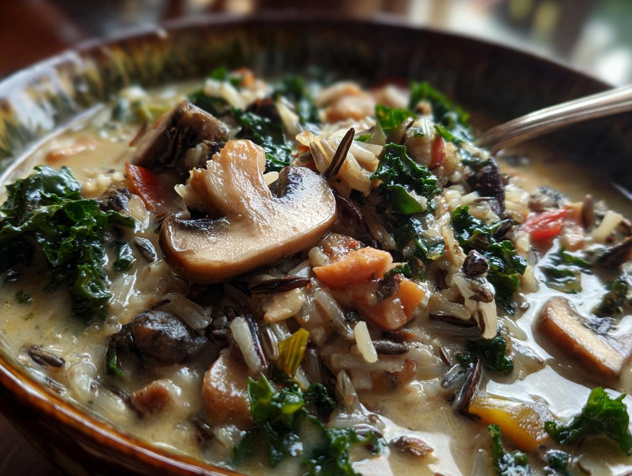 Wild Rice & Mushroom Soup - detail 3