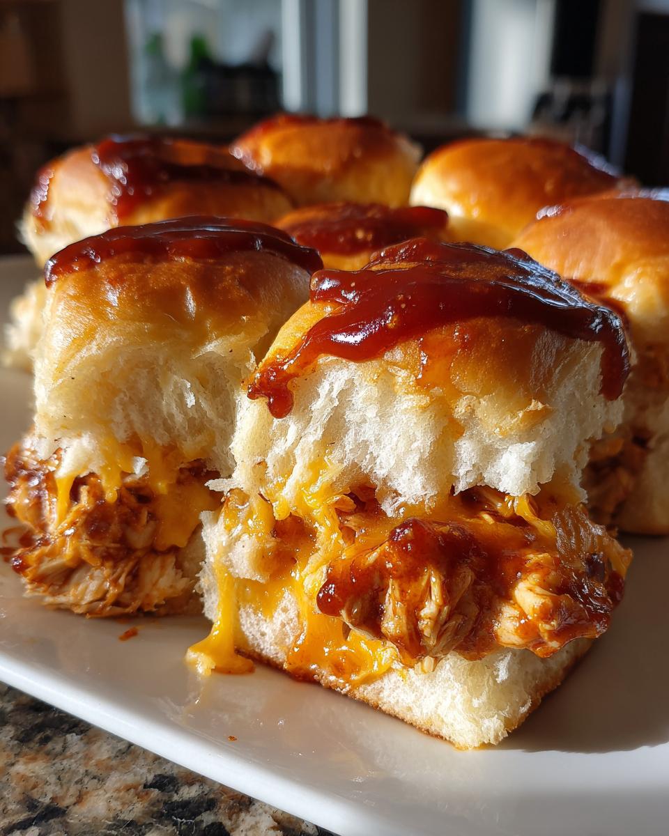 BBQ Chicken & Cheddar Pull-Apart Sliders - detail 1