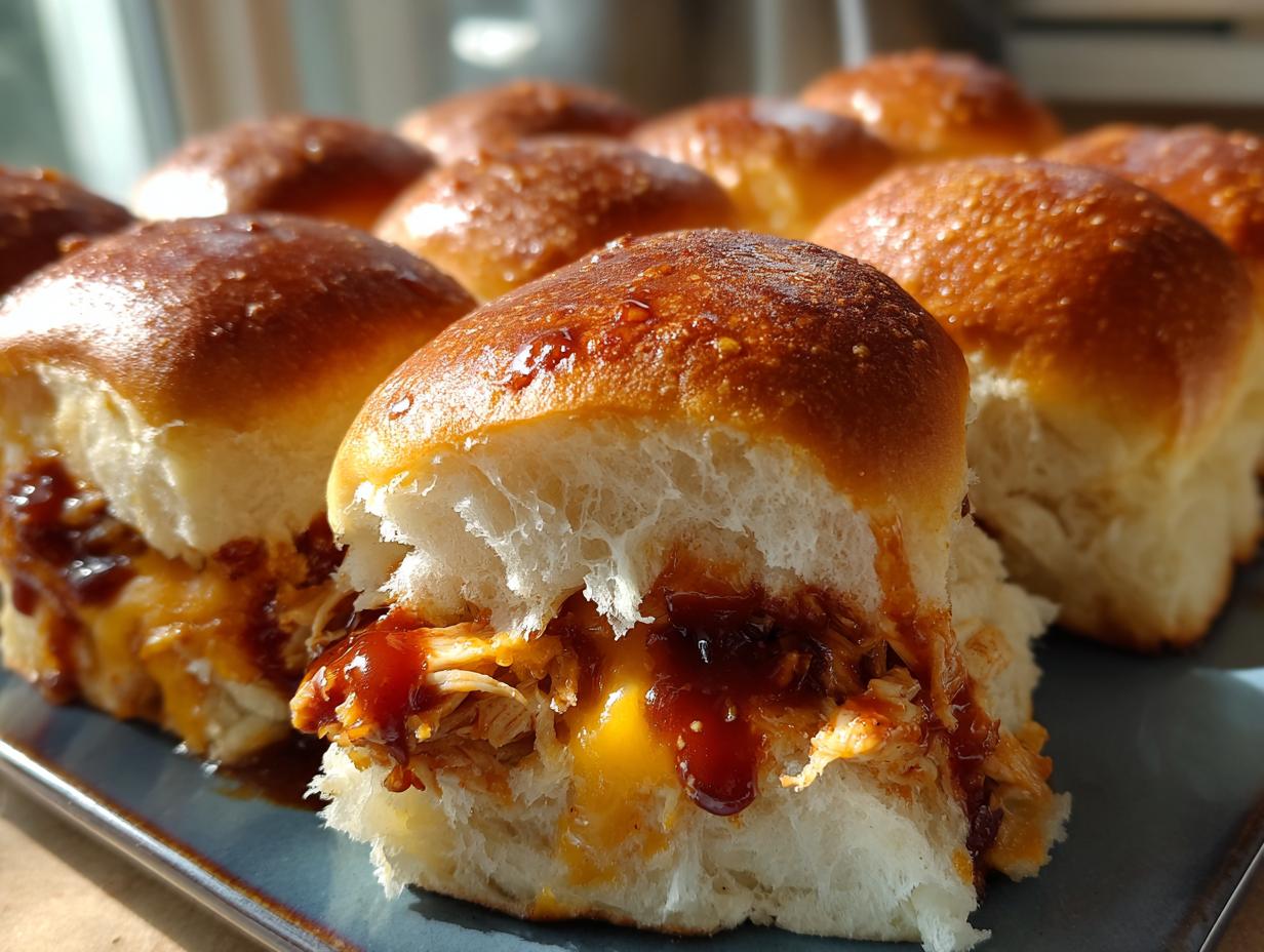 BBQ Chicken & Cheddar Pull-Apart Sliders - detail 2