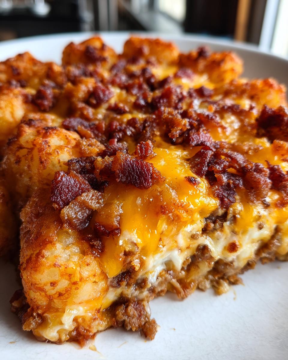 Bacon Cheeseburger Tater Tot Bake - detail 1