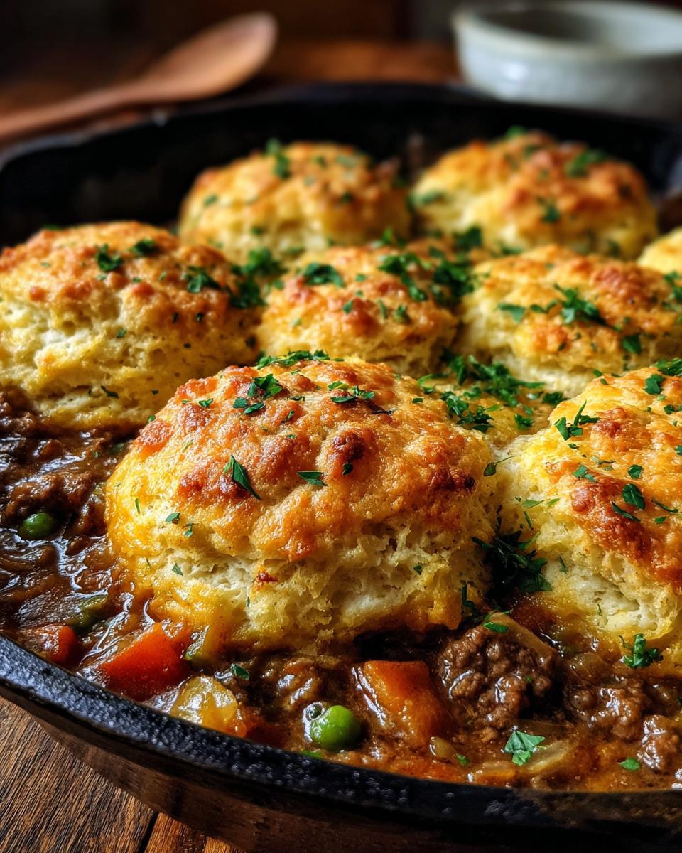 Beef & Cheddar Biscuit Pot Pie - detail 1