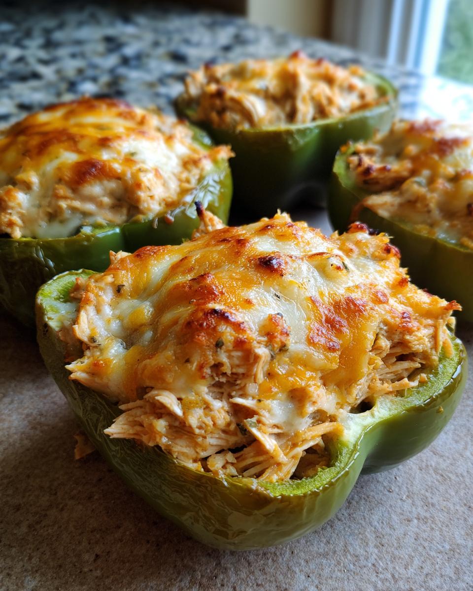 Cheesy Chicken Enchilada Stuffed Peppers - detail 2
