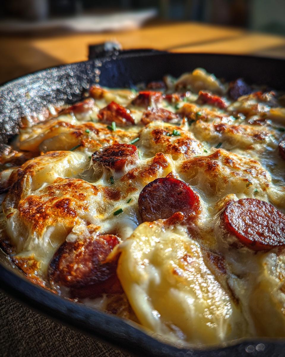 Cheesy Pierogi & Kielbasa Skillet - detail 1
