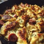 Cheesy Pierogi & Kielbasa Skillet