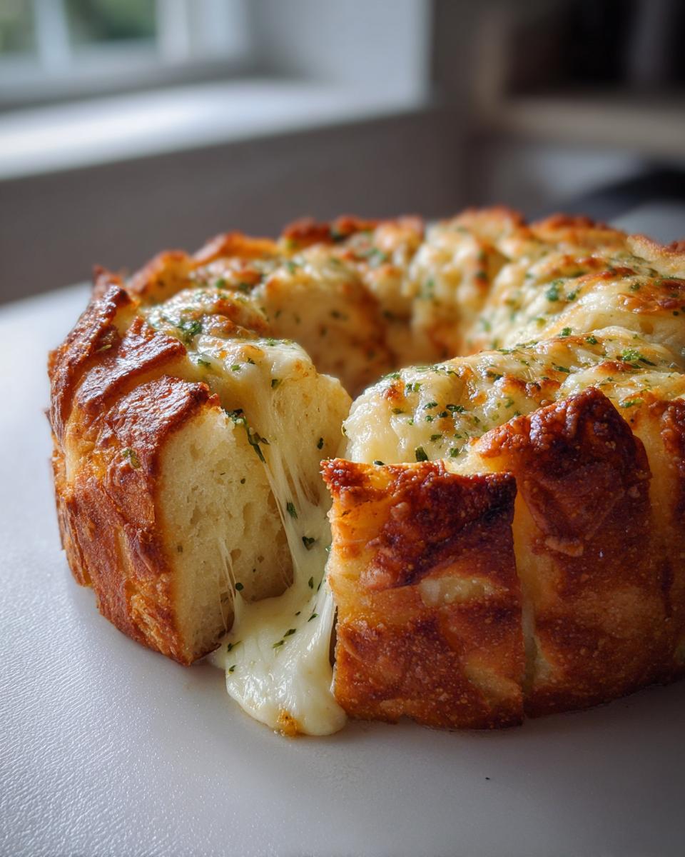 Cheesy Pull-Apart Garlic Bread Ring - detail 2