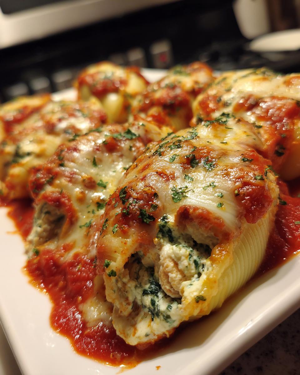 Creamy Chicken & Spinach Stuffed Shells - detail 1
