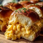 Creamy Crockpot Mac & Cheese Sliders