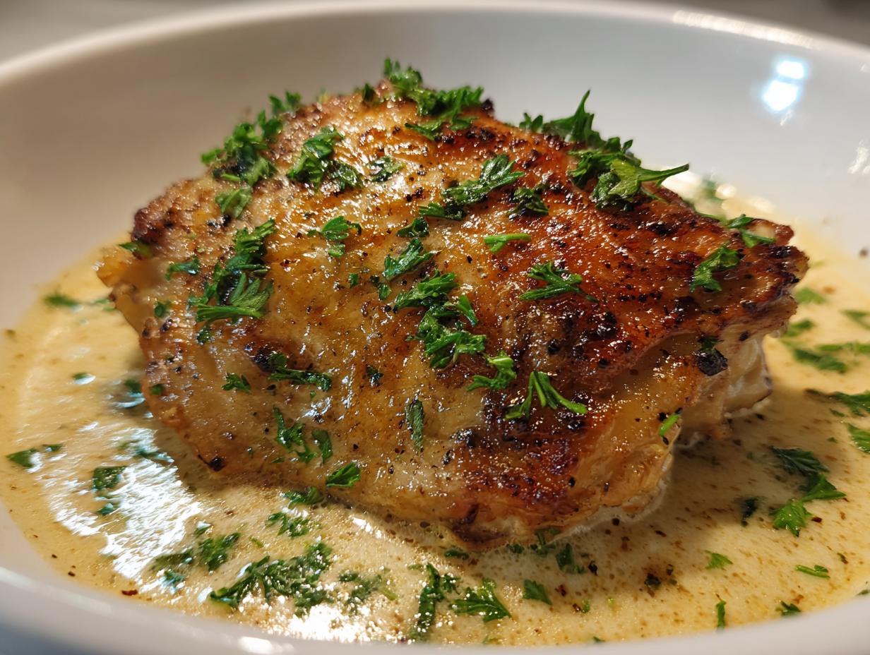 Creamy Garlic Parmesan Chicken Thighs (One-Pan Cozy Dinner) - detail 2