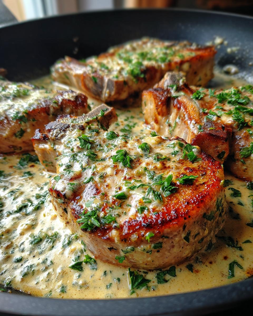 Creamy Garlic Parmesan Pork Chops (Skillet) - detail 2