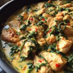 Creamy Lemon Spinach Chicken Skillet