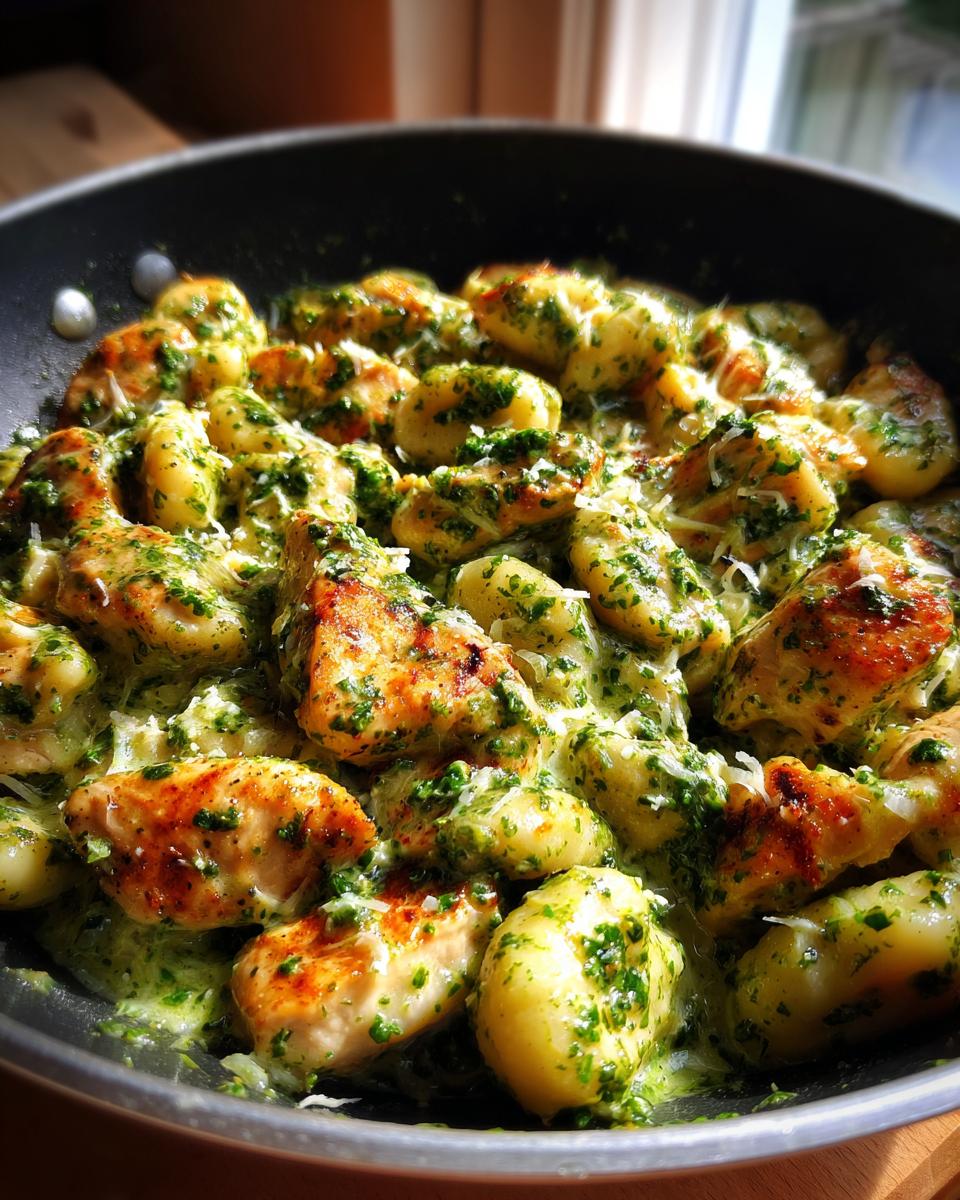 Creamy Pesto Chicken Gnocchi Skillet - detail 1
