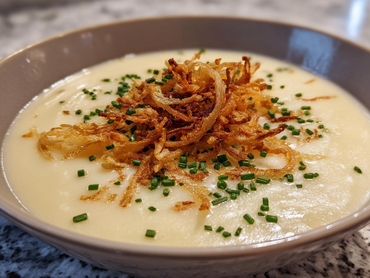 Creamy Potato Soup with Gold Toppings (Winter Favorite) - detail 2