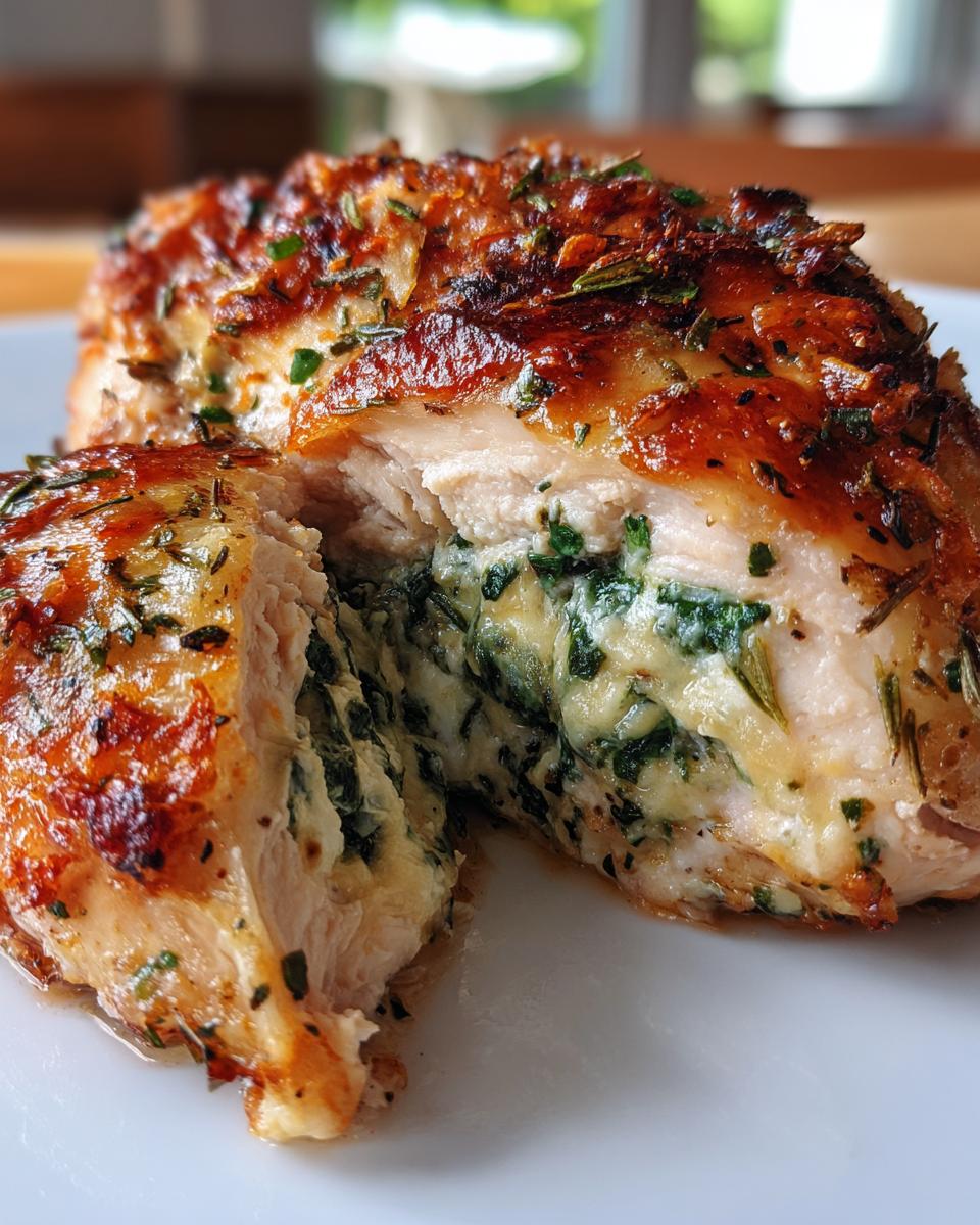 Creamy Spinach & Parmesan Stuffed Chicken Bake - detail 1