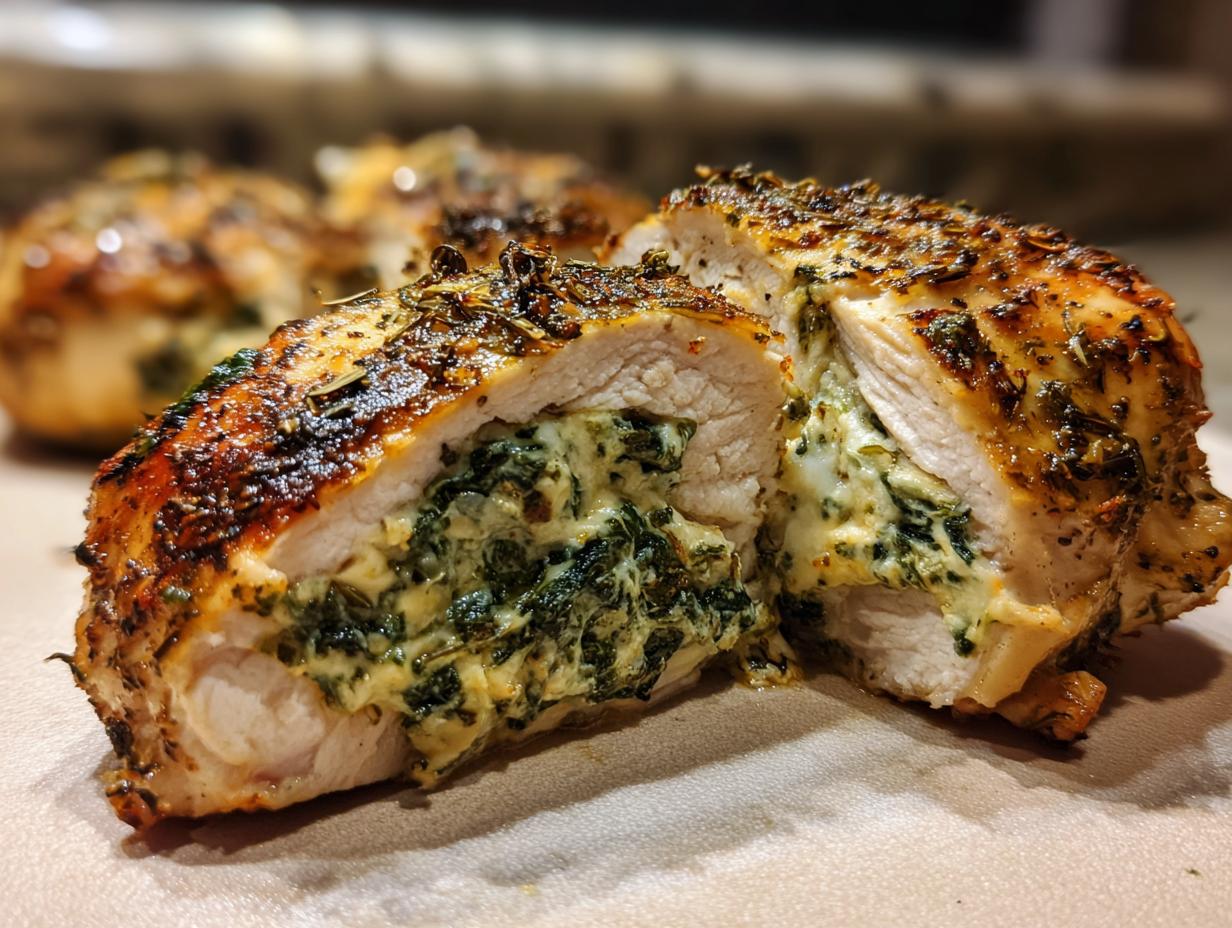 Creamy Spinach & Parmesan Stuffed Chicken Bake - detail 2