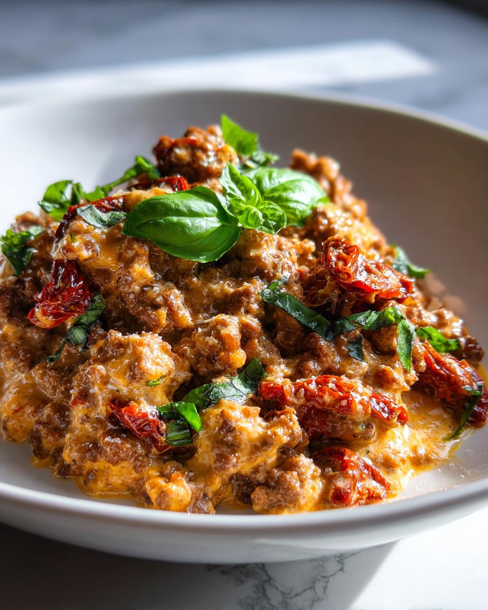 Creamy Tuscan Ground Beef Skillet - detail 1