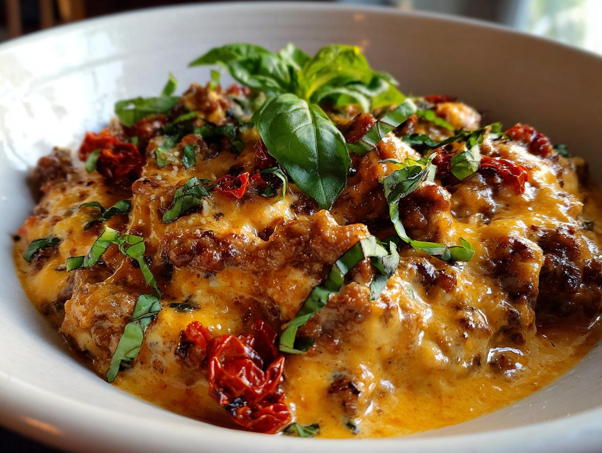 Creamy Tuscan Ground Beef Skillet - detail 2