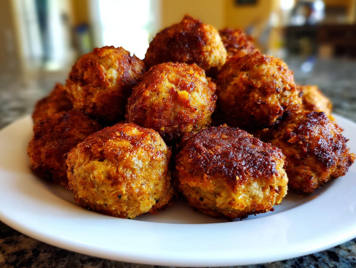 Crispy Baked Chicken & Stuffing Meatballs - detail 2