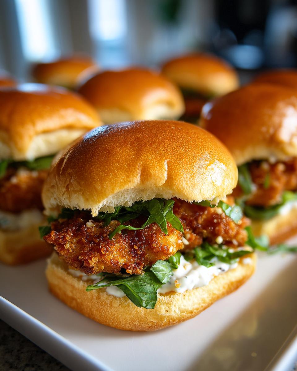 Crispy Chicken Caesar Sliders (Quick Game Day Recipe) - detail 1