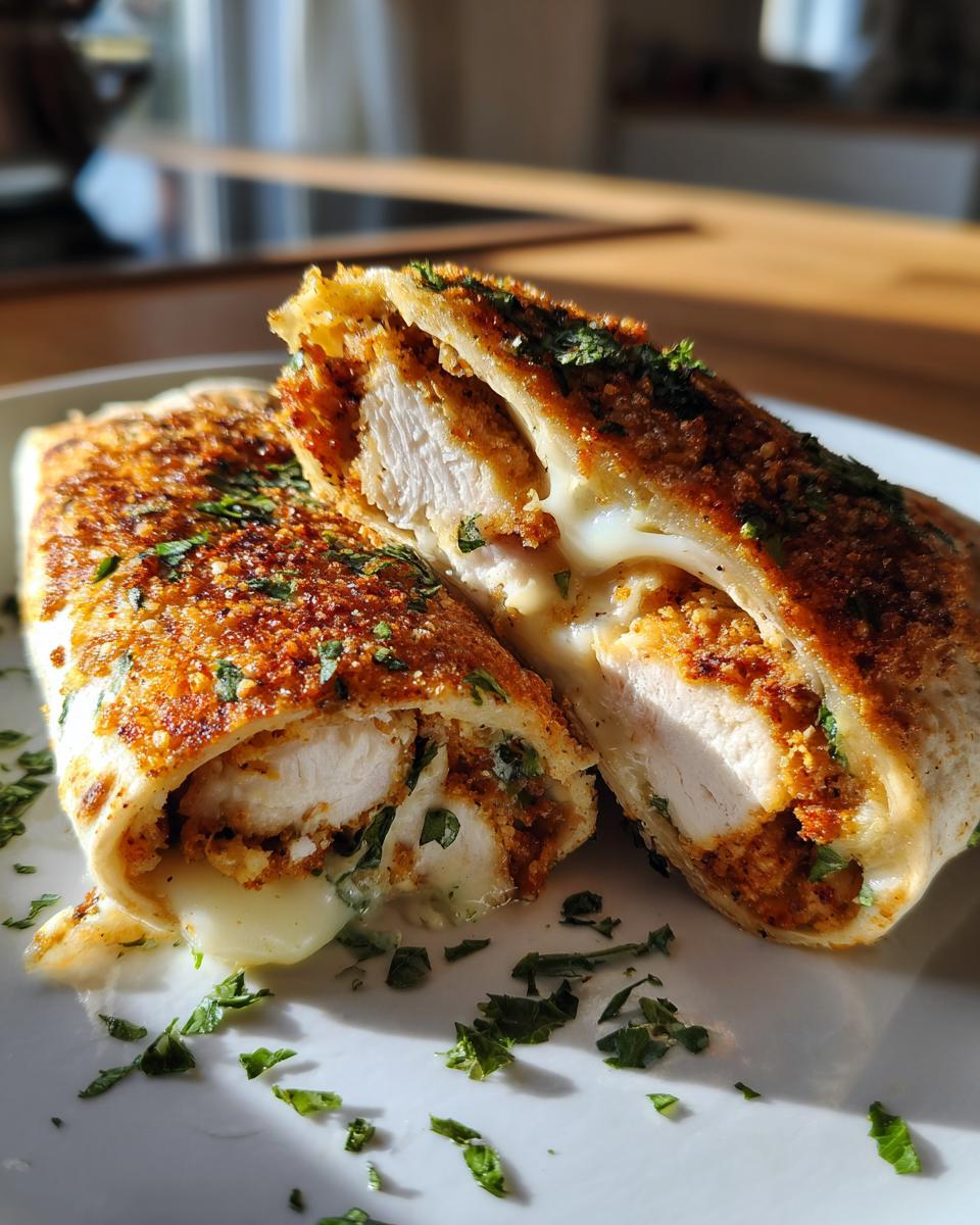 Crunchy Crispy Air Fryer Chicken & Mozzarella Wraps | Easy Air Fryer Recipe - detail 2