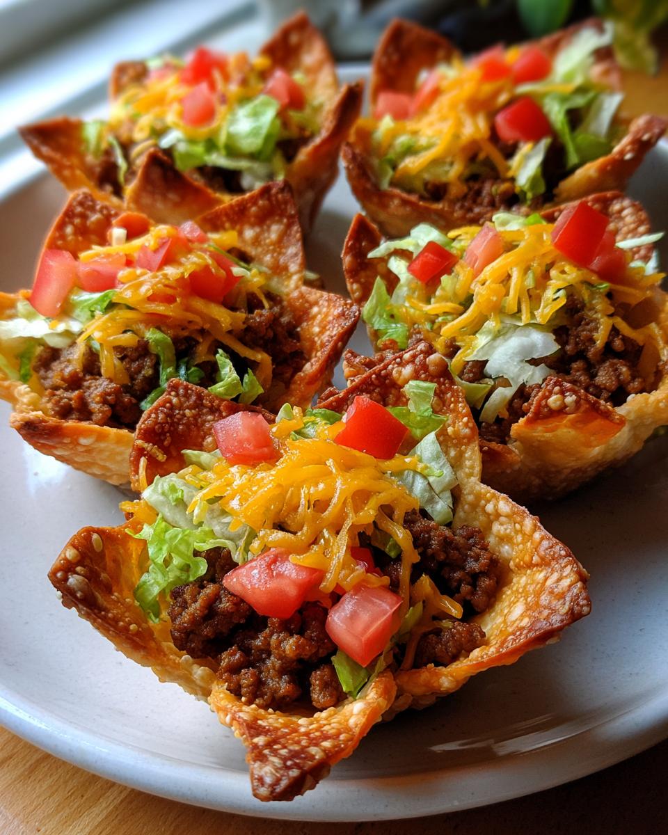 Easy Taco Cups, great Super Bowl appetizer idea - detail 2