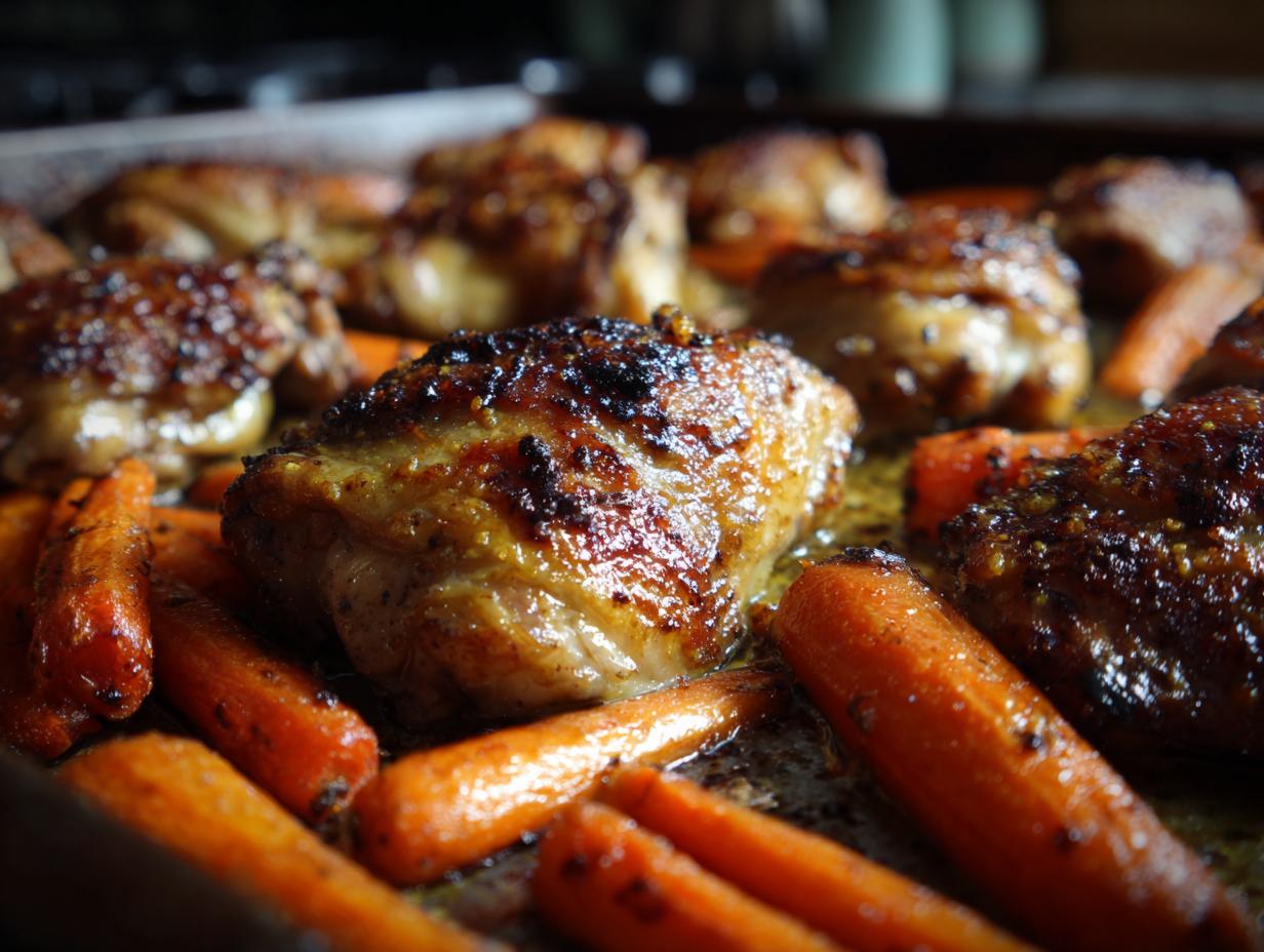Honey Mustard Chicken Thighs & Carrots - detail 2