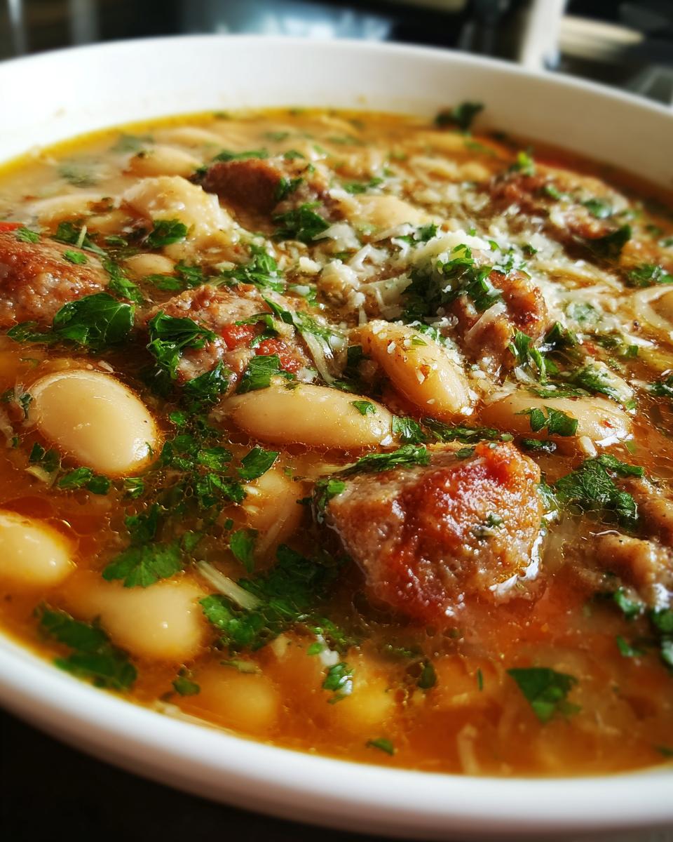 Italian Sausage White Bean Soup - detail 3