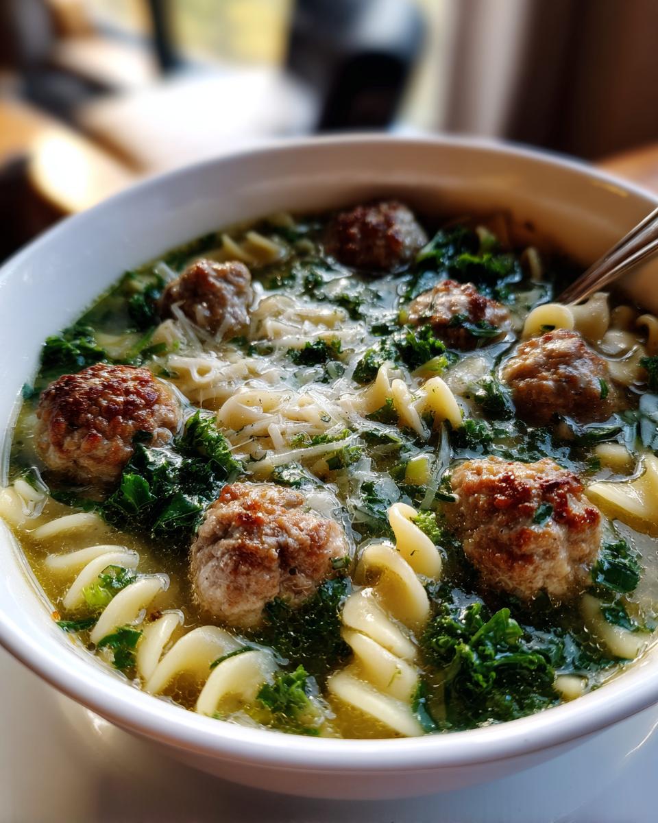 Italian Wedding Soup with Tiny Meatballs - detail 1