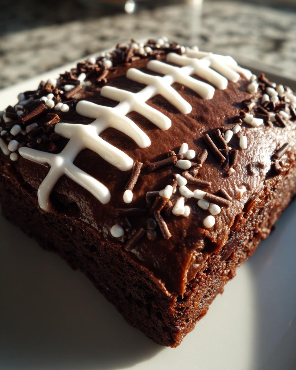 Loaded Football Brownies (Easy Game Day Dessert) - detail 1
