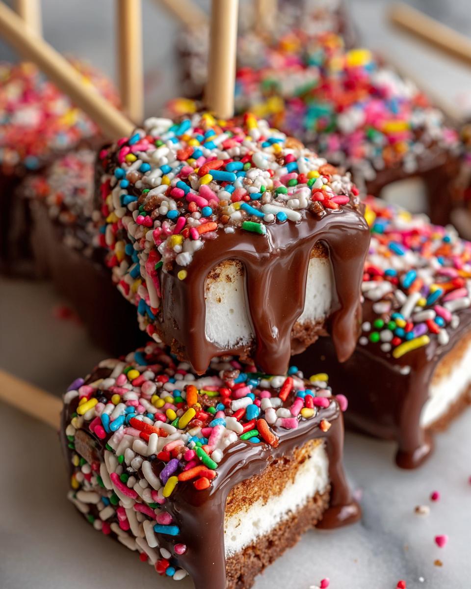 Marshmallow Chocolate-Dipped Valentine Pops - detail 1
