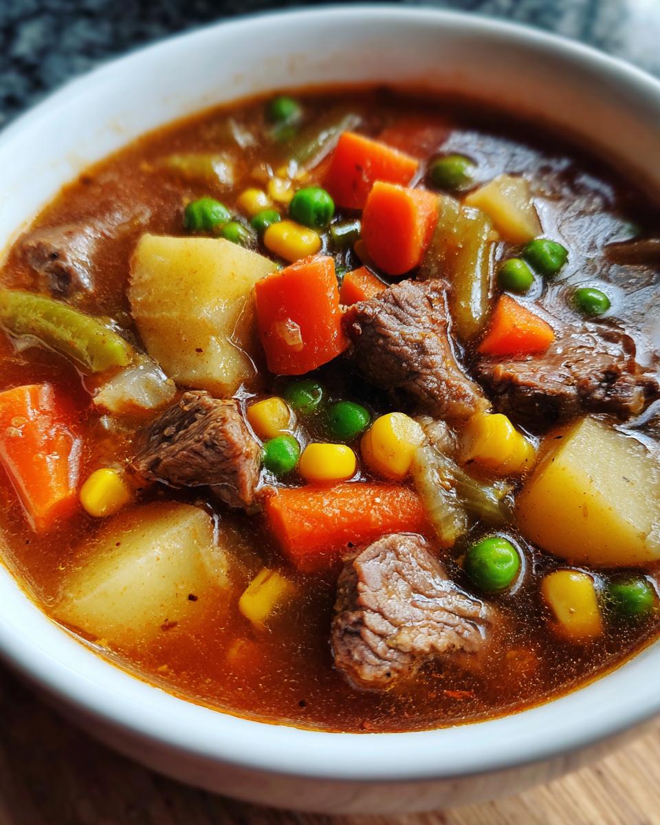Old Fashioned Vegetable Beef Soup - detail 3