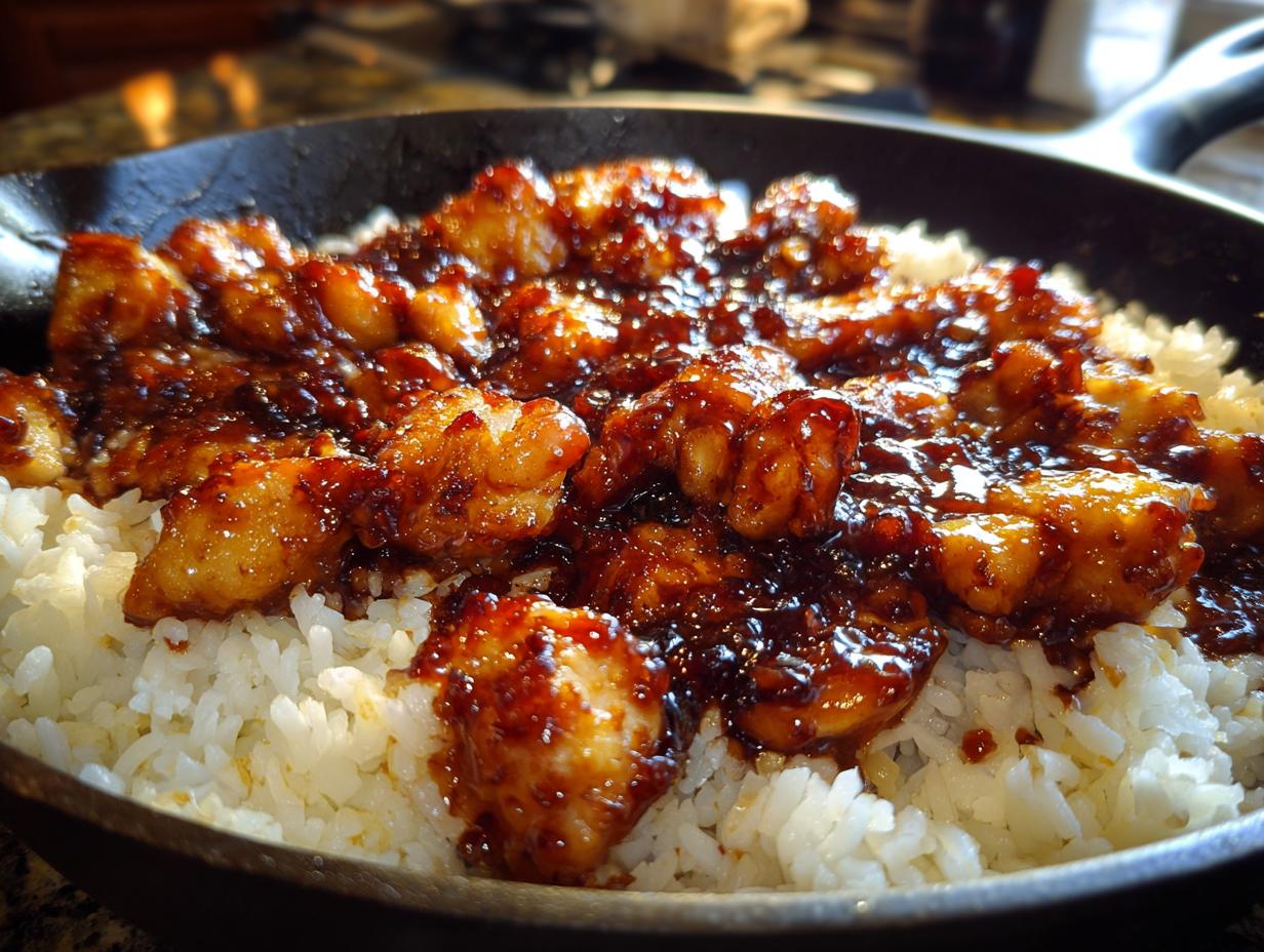 One-Pan Honey BBQ Chicken Rice - detail 3